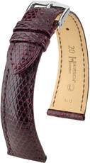 Leren riem Hirsch London L 04366060-2, paars, hagedissenleer, lengte L, snelsluiting