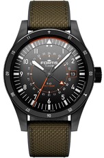 Fortis Flieger F-43 Triple-GMT Automatic COSC Chronometer F4260004 Limited Edition 100pcs (+ reserveriempje)