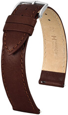 Leren riem Hirsch Forest L 17920210-2, bruin, kalfsleer, lengte L, snelsluiting