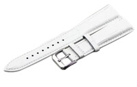 Leren horlogeband Ricardo Pescara, wit, lengte XL