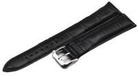 Leren horlogeband Ricardo Pescara, zwart, lengte XL