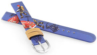 kunstleren horlogeband JVD RJ7231.3 14mm, blauw, kinder