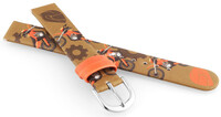 Kunstlederen riem JVD RJ7233.2 14mm, bruin, kinderen