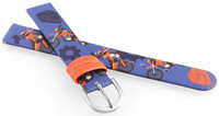 Kunstlederen riem JVD RJ7233.3 14mm, blauw, kinderen