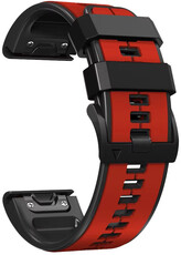 Siliconen bandje Ricardo 22mm (pro Garmin Fenix 8/7/6 (47mm), Epix 2 aj.), rood, QuickFit
