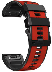 Siliconen bandje Ricardo 26mm (pro Garmin Fenix 8/7X/6X (51mm), Tactix aj.), rood V2, QuickFit
