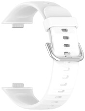 Siliconen horlogeband Ricardo Lavarone (voor Huawei Watch Fit 3, 4, 4 Pro, 5, 5 Pro), White/Silver