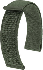Textielen horlogeband Hirsch Vocem L 41409040-0, groen, klittenband, délka L, Quick Release