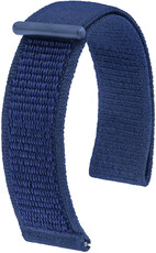 Textielen horlogeband Hirsch Vocem L 41409080-0, blauw, klittenband, lengte L, Quick Release