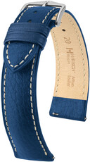 Leren riem Hirsch Boston L 01302080-2, blauw, kalfsleer, lengte L, snelsluiting