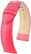 Leren riempje Hirsch Duke 01028123-2, oranje, kalf huid, Quick Release