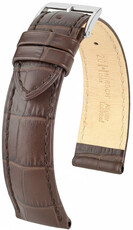 Leren horlogeband Hirsch Duke L 01028010NQ-2, bruin, kalfsleder, lengte L