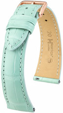 Leren horlogeband Hirsch London L 04307081-7, blauw, alligatorleer, lengte L, Quick Release