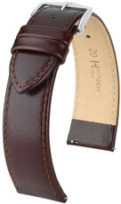 Leren riempje Hirsch Osiris 03475110-2, bruin, kalf huid, Quick Release