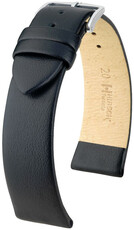 Leren horlogeband Hirsch Toronto L 03702050NQ-2, zwart, kalfleer, lengte L