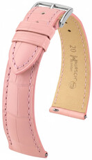Leren horlogeband Hirsch London L 04207022-2, oranje, alligatorleer, lengte L, Quick Release
