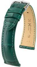 Leren horlogeband Hirsch London L 04207049-2, groen, alligatorleer, délka L, Quick Release