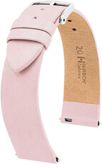 Leren horlogeband Hirsch Cashmere M 03902123-2, roze, kalfsleder, lengte M, Quick Release