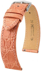 Leren horlogeband Hirsch Genuine Croco L 01808022-2, oranje, krokodillenleer, lengte L, Quick Release