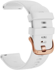 siliconen horlogeband Ricardo Aprica 18mm, White, Quick Release