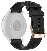 Siliconen bandje Ricardo 18mm (pro Garmin Venu 2S/3S, Vívoactive 4S, Forerunner 265S, Venu 4 (41mm) aj.), zwart, Quick Release