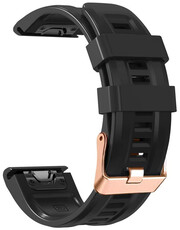siliconen horlogeband Ricardo Campiglio 20mm, Black, QuickFit