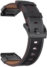 Leren horlogeband Ricardo Sappada 22mm, Black, QuickFit