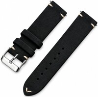 Leren horlogeband Ricardo Alba premium, Black, Quick Release