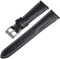 Leren horlogeband Ricardo Aosta premium, Black, Quick Release