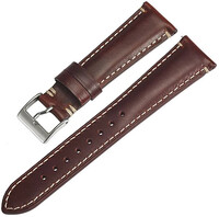 Leren horlogeband Ricardo Aosta premium, Dark Red, Quick Release