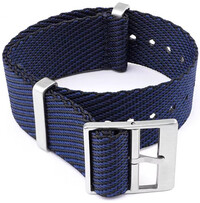 Textiel bandje Ricardo Mantova premium, Blue/Black, NATO