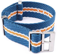 Textiel bandje Ricardo Mantova premium, Blue/Orange, NATO