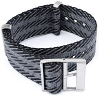 Textiel bandje Ricardo Mantova premium, Gray/Black, NATO