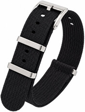 Textiel bandje Ricardo Olbia premium, Black, NATO