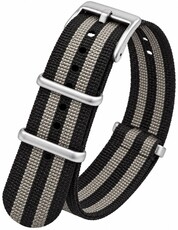 Textiel bandje Ricardo Ravenna premium, Black/Gray, NATO
