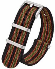 Textiel bandje Ricardo Ravenna premium, Green/Black, NATO