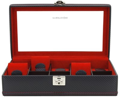 Friedrich Lederwaren Carbon 32048-2 horlogekast