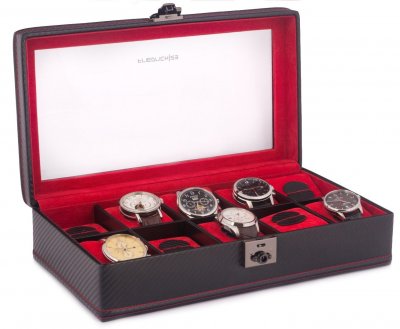 Horlogedoos Friedrich Lederwaren Carbon 32048-2