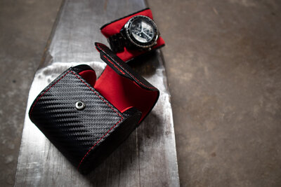 Horlogekast Friedrich Lederwaren Carbon 32057-2