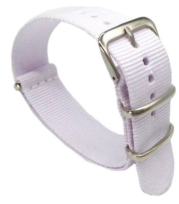 Nylon horlogeband Ricardo Kronplatz, wit, NATO