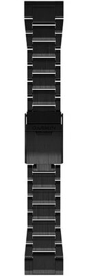 Titanen horlogeband Garmin 26mm (voor Garmin Fenix 8/7X/6X (51mm), Tactix enz.), zwart V2, QuickFit, 010-12580-00