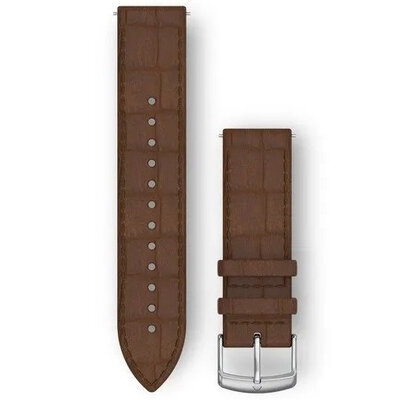 Leren horlogeband Garmin 20mm (voor Venu, Venu Sq, Venu 2 plus enz.), bruin V1, Quick Release, 010-12691-0D