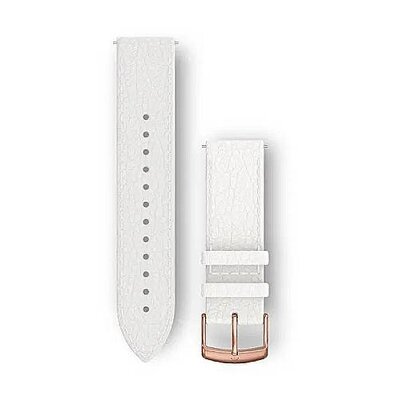 Leren horlogeband Garmin 20mm (voor Venu, Venu Sq, Venu 2 plus enz.), wit V1, Quick Release, 010-12691-0B