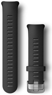 Garmin Forerunner 45 band, siliconen, zwart, zilveren gesp, maat L