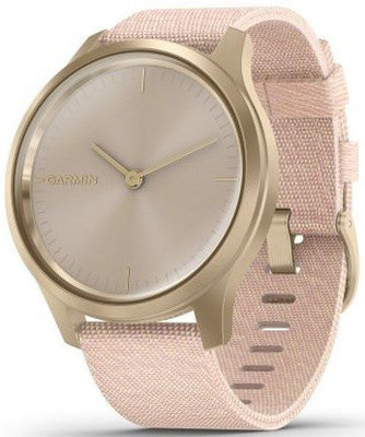 Garmin Vívomove 3 Style, Lichtgoud/Roze Nylon Band