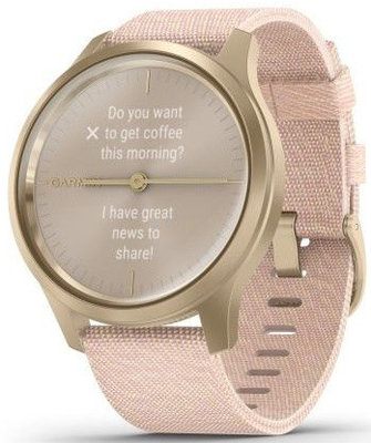 Garmin Vívomove 3 Style, Lichtgoud/Roze Nylon Band