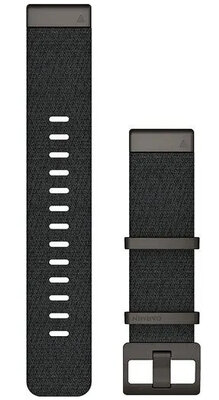 Nylon horlogeband Garmin 22mm (voor Garmin Fenix 8/7/6 (47mm), Epix 2 enz.), zwart, QuickFit, 010-12738-03