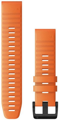 Siliconen horlogeband Garmin 22mm (voor Garmin Fenix 8/7/6 (47mm), Epix 2 enz.), oranje, QuickFit, 010-12863-01