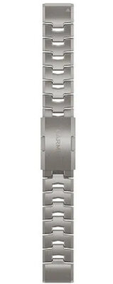 Titanium horlogeband Garmin 22mm (voor Garmin Fenix 8/7/6 (47mm), Epix 2 enz.), zilver, QuickFit, 010-12863-08