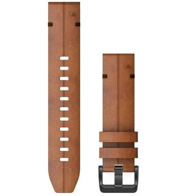 Leren horlogeband Garmin 22mm (voor Garmin Fenix 8/7/6 (47mm), Epix 2 enz.), bruin V1, QuickFit, 010-12863-05